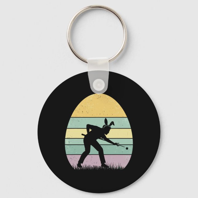 Retro Billard Easter Egg Easter Day Billiard Women Key Ring (Front)