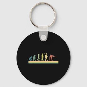 Retro Billiards Human Evolution Lover Gift Pool Sn Key Ring