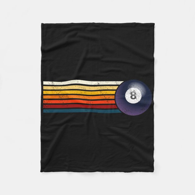 Retro Billiards Ll Eight Pool Table Snooker Pyrami Fleece Blanket (Front)