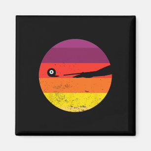 Retro Billiards Silhouette Pool Table Snooker Pyra Magnet