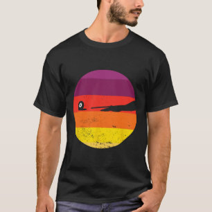 Retro Billiards Silhouette Pool Table Snooker Pyra T-Shirt