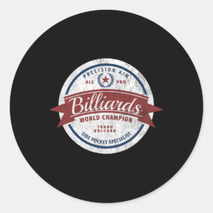 Retro Billiards World Champion “side Pocket Specia Classic Round Sticker