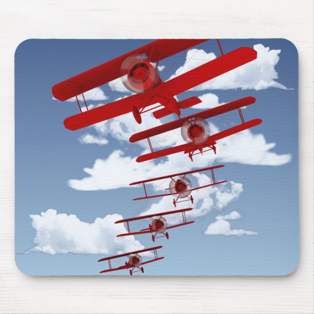 Retro Biplane Mouse Pad (Front)