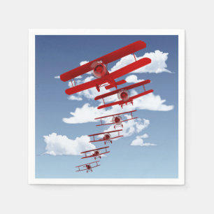 Retro Biplane Napkin