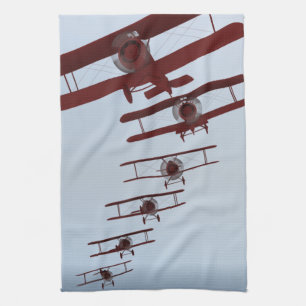 Retro Biplane Tea Towel