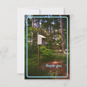 Retro Bird Feeder Thank You Card