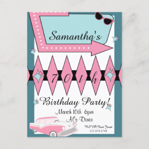 Retro Birthday Any Age,1950's  Postcard