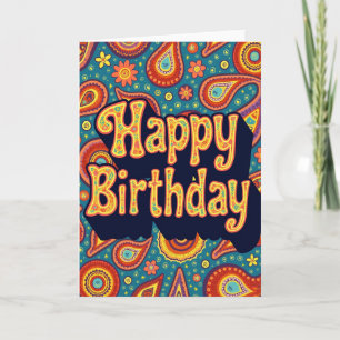 Retro Birthday Art Card