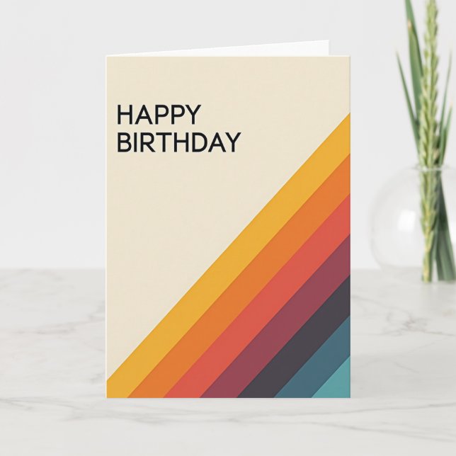 Retro Birthday Band Card (Front)