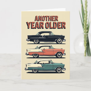 Retro Birthday Car Stack Card