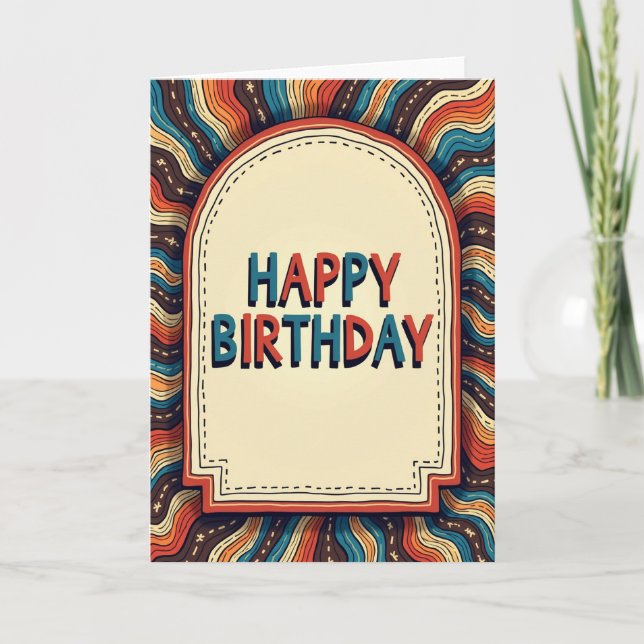 Retro Birthday Card (Front)