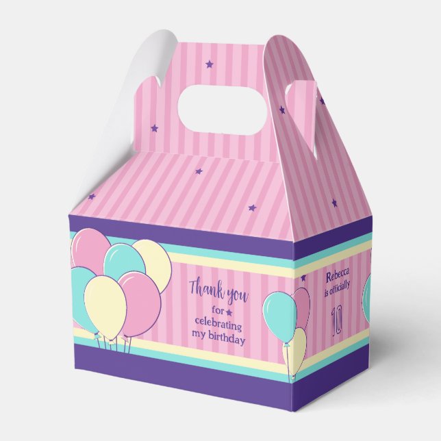 Retro Birthday Favour Box (Front Side)