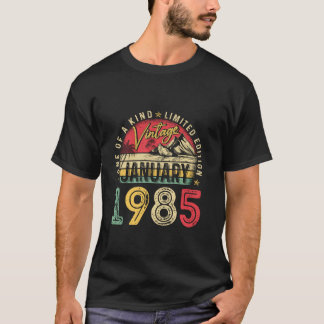 Retro Birthday Men Women 40 Years Old Vintage Janu T-Shirt