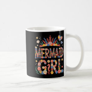 Retro birthday mermaid girl beaching vacation trip coffee mug