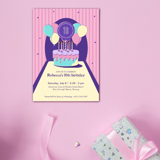 Retro Birthday Party Invitation (Creator Uploaded)