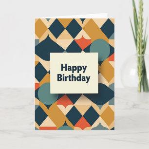 Retro Birthday Pattern Card