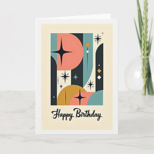 Retro Birthday Starburst Card
