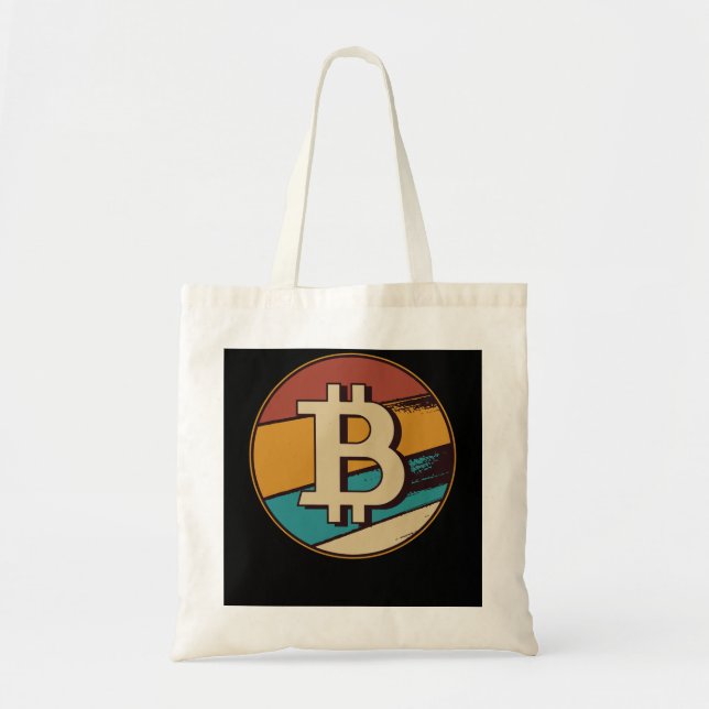 Retro Bitcoin Logo Tote Bag (Front)