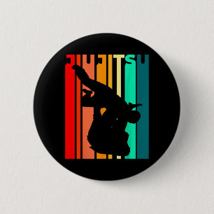 Retro BJJ Martial Art MMA Brazilian Jiu Jitsu For 6 Cm Round Badge