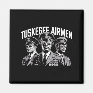 Retro black airmen black history world war 2 magnet