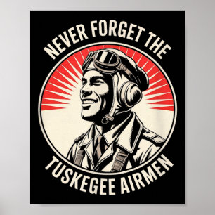 Retro black airmen black history world war 2 poster