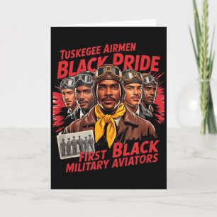 Retro Black Airmen Black History World War 2 Tuske Card