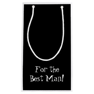 Retro Black and White Best Man Gift Bag