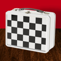 Retro Black and White Chequerboard Drink Coasters