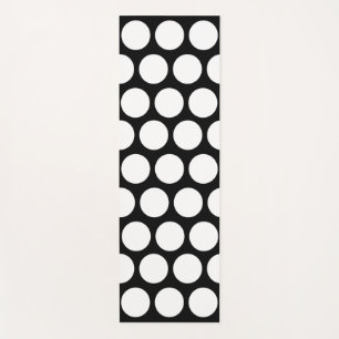 Retro Black and white Dots Pattern Yoga Mat