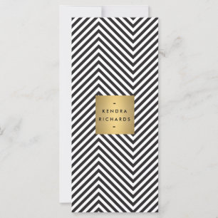 Retro Black and White Pattern Gold Name Logo 2