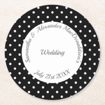 Retro black and white polkadot wedding