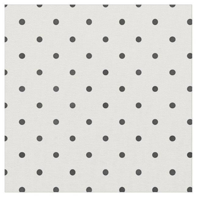 Retro black and white small polka dots pattern fabric (Close Up)