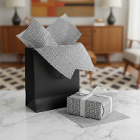 Retro Black And White Squares Art Pattern