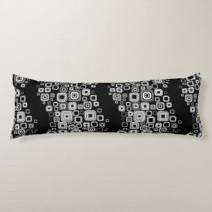 Retro black and white squares body cushion