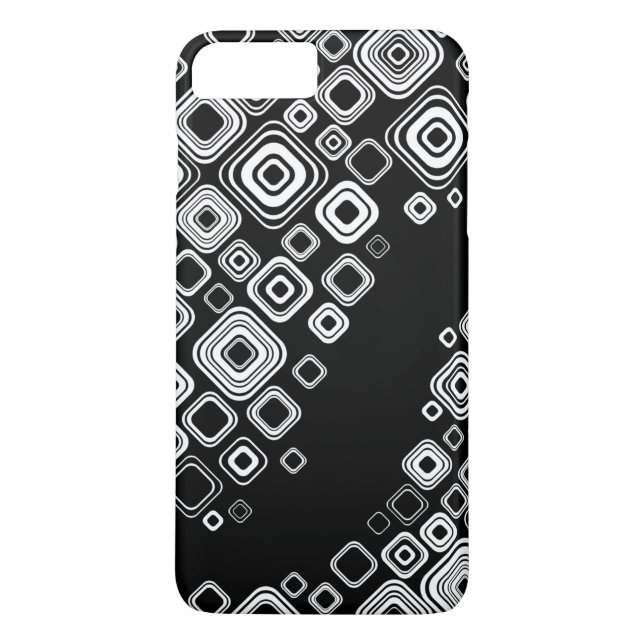 Retro black and white squares Case-Mate iPhone case (Back)