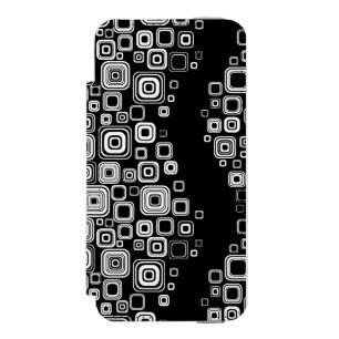Retro black and white squares incipio watson™ iPhone 5 wallet case