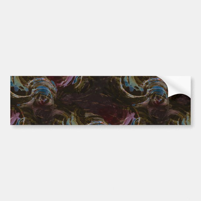 Retro Black Atomic Abstract Bumper Sticker (Front)