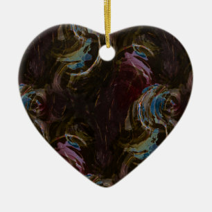 Retro Black Atomic Abstract Ceramic Ornament