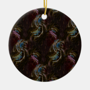 Retro Black Atomic Abstract Ceramic Ornament