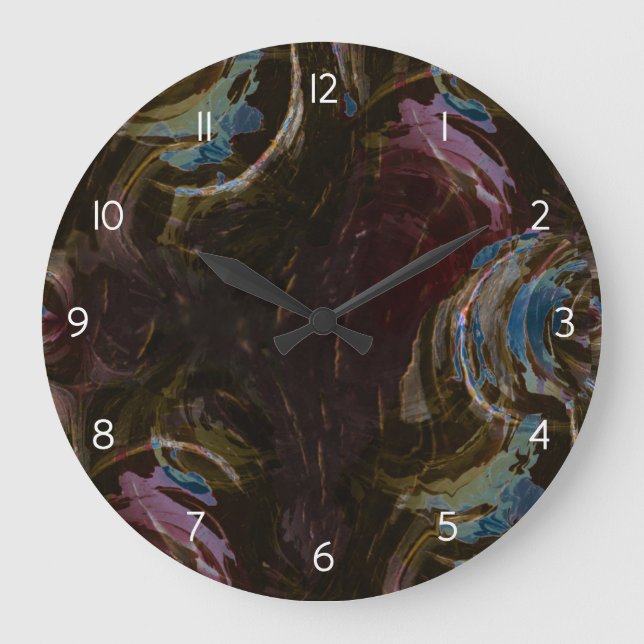 Retro Black Atomic Abstract Large Clock (Front)