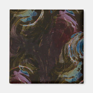 Retro Black Atomic Abstract Magnet
