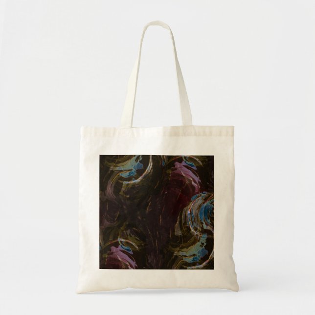 Retro Black Atomic Abstract Tote Bag (Front)