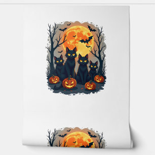 Retro Black Cat Halloween Pumpkin Costume For Wome Wallpaper