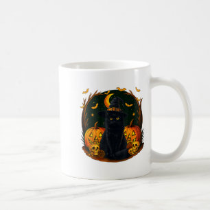 Retro Black Cat Witch Y Halloween Pumpkin Women Me Coffee Mug