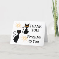 Retro black cats with starburst - editable message