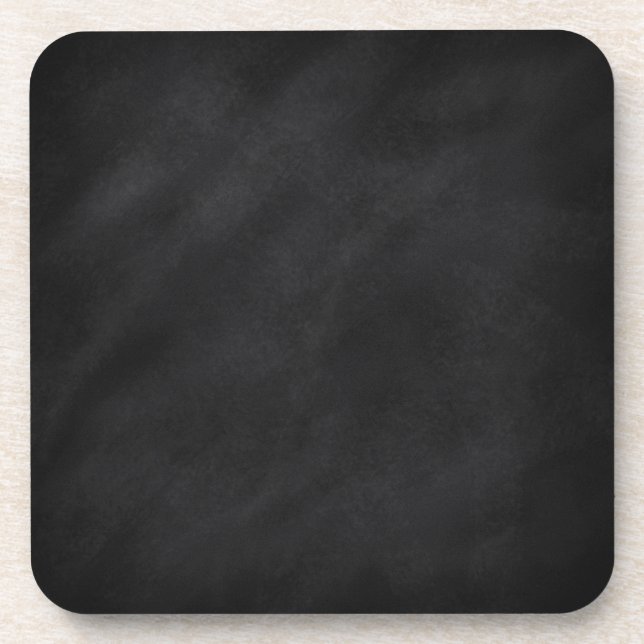 Retro Black Chalkboard Texture Coaster (Front)
