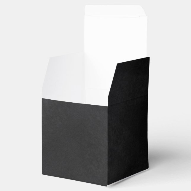 Retro Black Chalkboard Texture Favour Box (Opened)