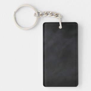 Retro Black Chalkboard Texture Key Ring