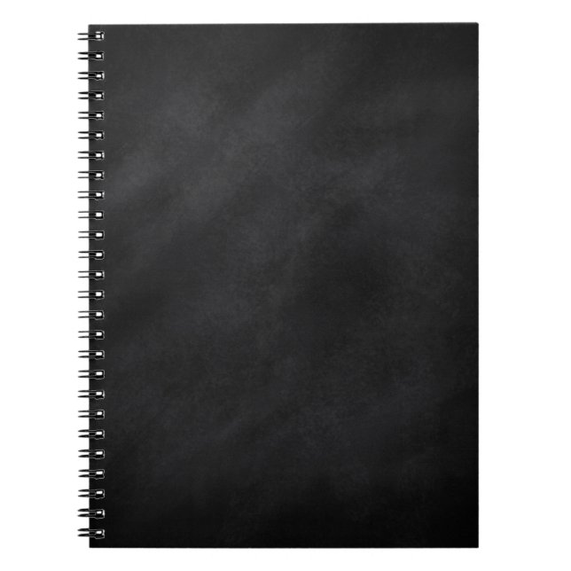 Retro Black Chalkboard Texture Notebook (Front)