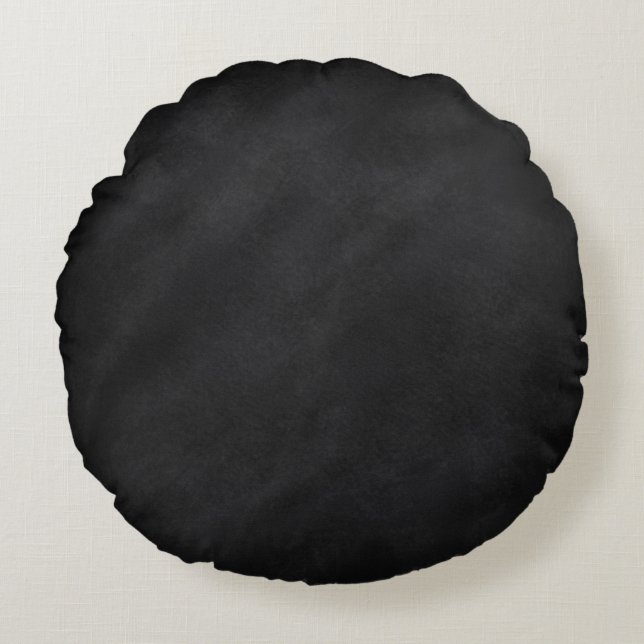 Retro Black Chalkboard Texture Round Cushion (Front)